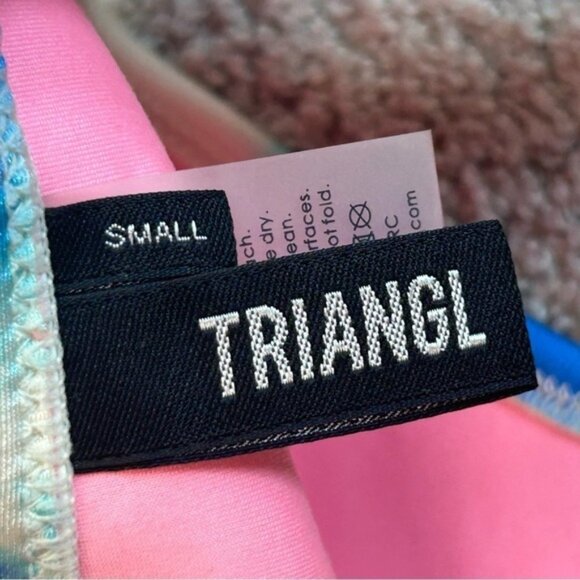 Triangl blue tie-dye neoprene bikini bottoms Sz S - Picture 5 of 9